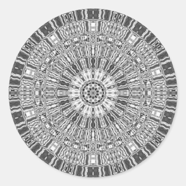 SILVER ILLUSION CLASSIC ROUND STICKER (Front)