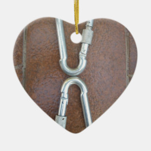 Silver infinity ceramic ornament