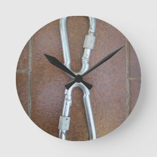 Silver infinity round clock