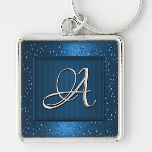 Silver Initial Keychain (Front)