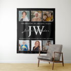 Silver Initials Custom Birthday Backdrop and Photo