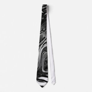 Silver Ink Abstract Tie