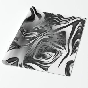 Silver Ink Abstract Wrapping Paper