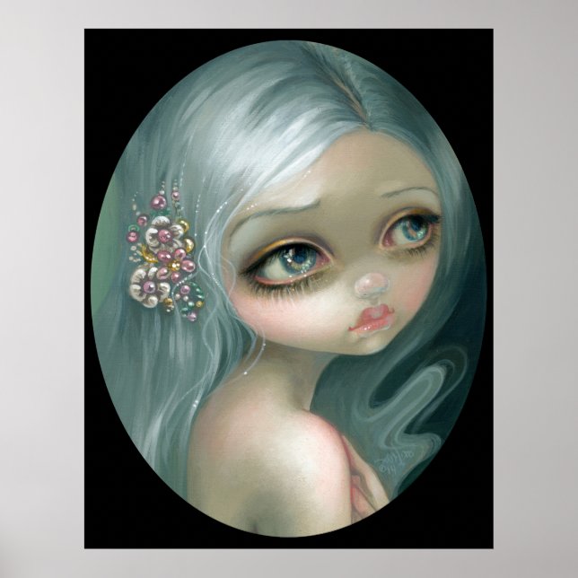 Silver Introspection ART PRINT big eye art (Front)