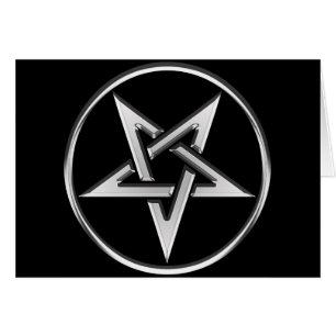 Silver Inverted Pentagram