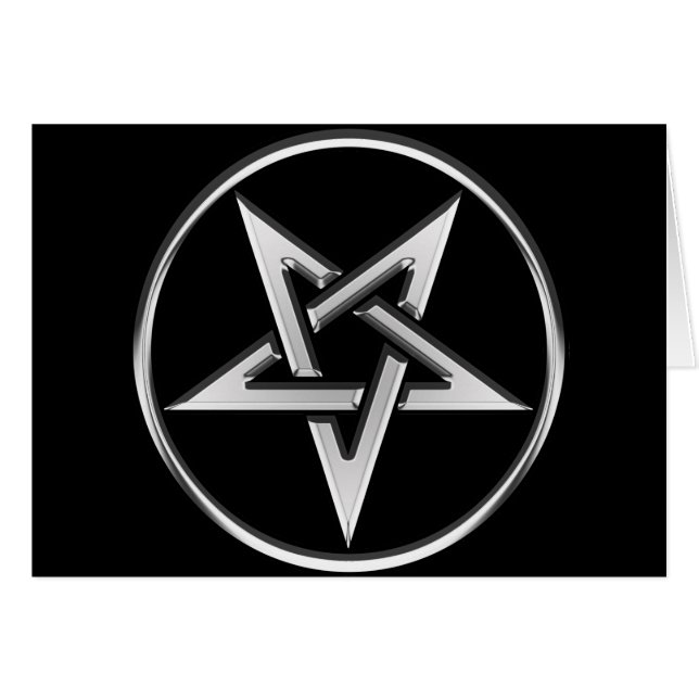 Silver Inverted Pentagram (Front Horizontal)