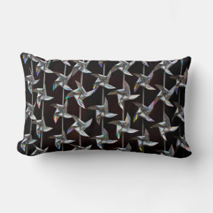 Silver iridescent movement twister windmill power lumbar cushion