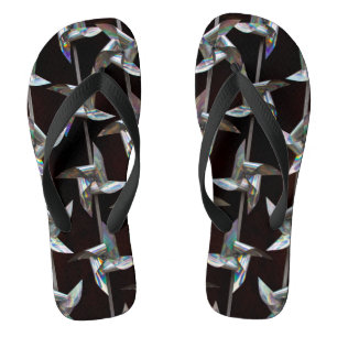 Silver iridescent movement twister windmill power thongs