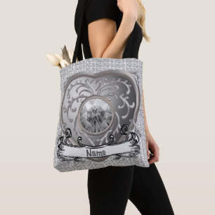 Silver Jewel Fairy Heart fairy tote bag