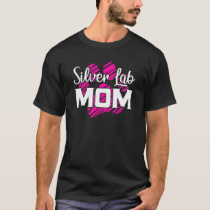 Silver Lab Mama Fur Mum Dog T-Shirt