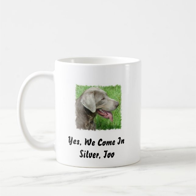 Silver Labrador Retriever Mug (Left)