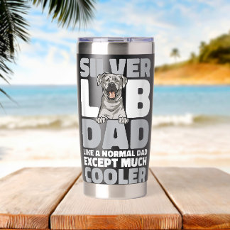Silver Labrador Retriever Silver Lab Dad Insulated Tumbler