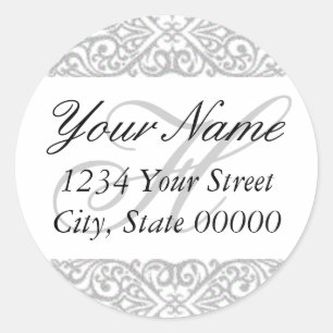 Silver Lace Address Sticker