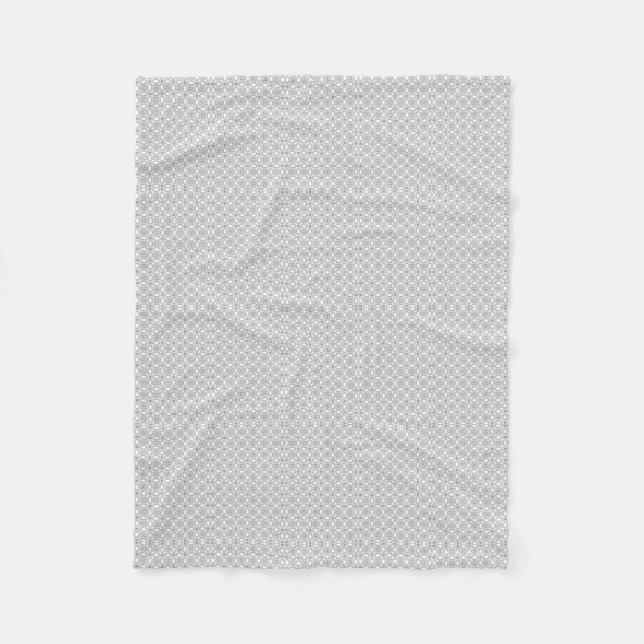 Silver Lace Pattern Fleece Blanket (Front)