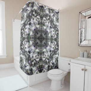 Silver Lace Shower Curtain