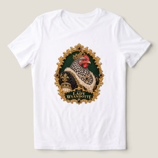 Silver Laced Wyandotte Lady Vintage Chicken Portra Tri-Blend Shirt