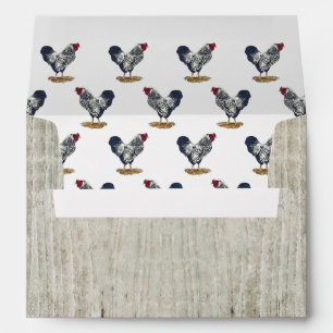 Silver Laced Wyandotte Roosters Barnboards Envelope