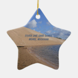 Silver Lake Sand Dunes, Mears, Michigan   Ceramic Ornament