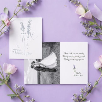 silver lavender -add wedding photo foil card
