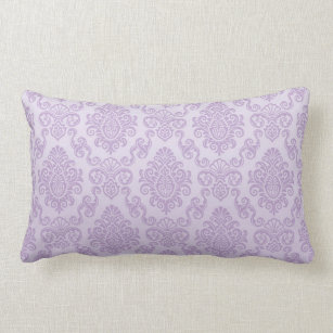 silver,lavender,chic,damasks,floral,lace,pattern,v lumbar cushion
