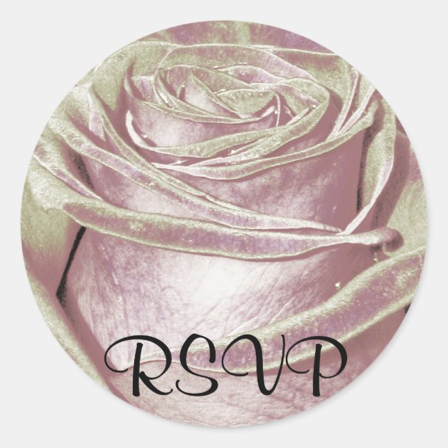 Silver/Lavender Rose Sticker (Front)