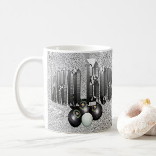 Silver Lawn Bowls Logo With Bowls, Coffee Mug