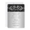 Silver Leaf Border Bridal Shower Invitation