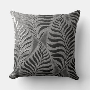 Silver Leaf Motif Cushion
