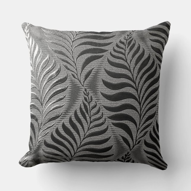 Silver Leaf Motif Cushion (Front)