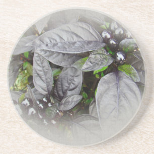 Silver Leaves and Berries Coaster