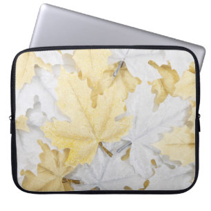Silver Leaves Laptop Sleeve