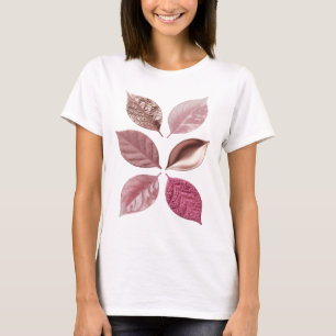 Silver LEAVES OF DIFFERENT SHADES AND TEXTURES T-Shirt