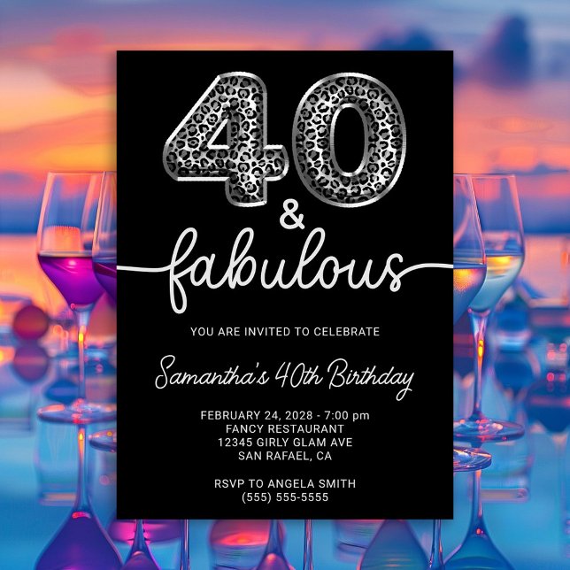 Silver Leopard 40 and Fabulous Black Invitation (Silver Leopard 40 and Fabulous Black Invitation)