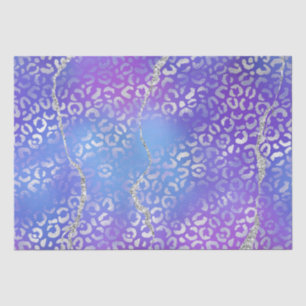 Silver Leopard Agate Glam Abstract Gradient Tissue Paper