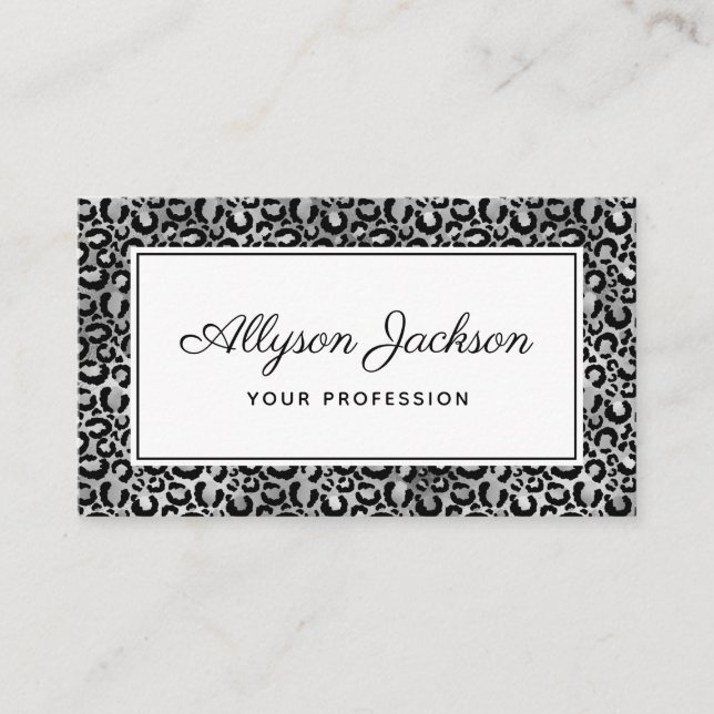  Silver Leopard Business Card (Front)
