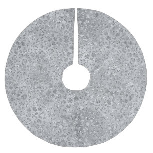 Silver Leopard Grey Meow Kitty Cat  Brushed Polyester Tree Skirt