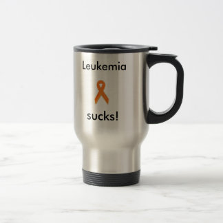silver, Leukaemia sucks! travel mug.. Travel Mug
