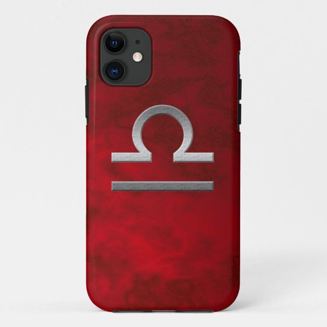 silver libra - red Case-Mate iPhone case (Back)