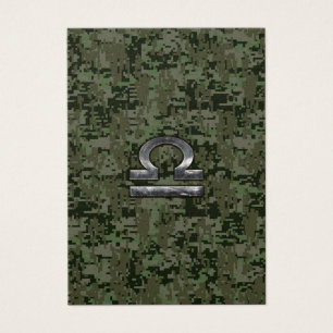 Silver Libra Zodiac Green Digital Camo