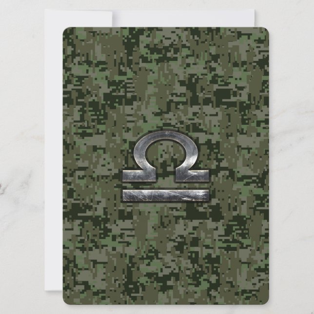 Silver Libra Zodiac Green Digital Camo (Front)