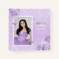 Silver Light Purple Rose Elegant Quinceanera Guest