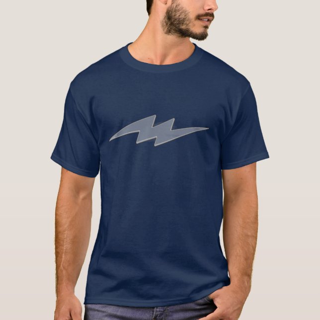 Silver lightning Bolt T-Shirt (Front)