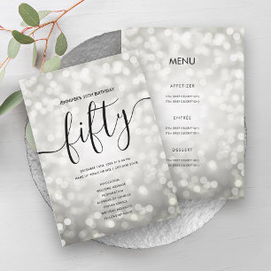 Silver Lights 50th Birthday Menu Program
