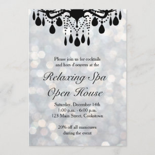 Silver Lights Open House Invitation