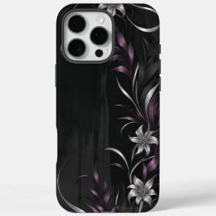 Silver Lilac Dream Elegant Floral Design iPhone 16 Pro Max Case