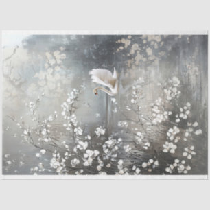 Silver Lining Ethereal Parisian Swan Scene Tissue Paper