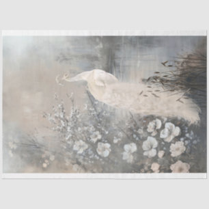 Silver Lining, White Peacock, Parisian Fantasy Tissue Paper