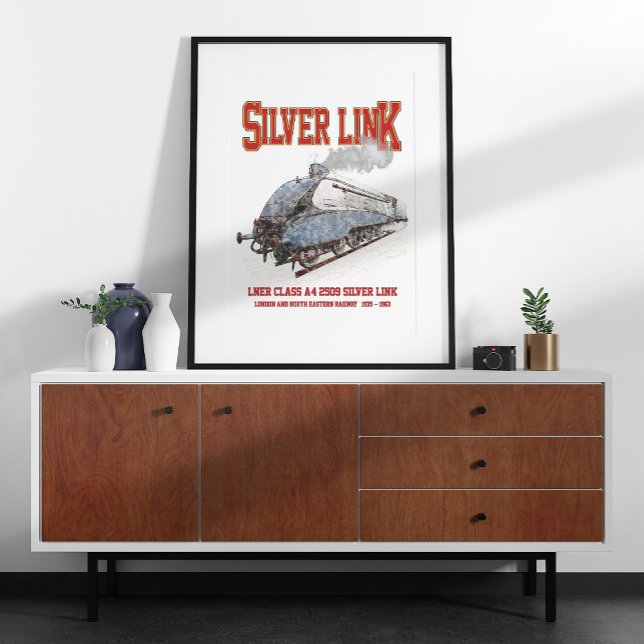 Silver Link - LNER Class A4 2509 Steam Train Loco Poster (Creator Uploaded)