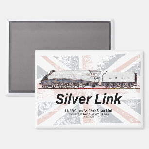 Silver Link LNER Class A4 Locomotive profile flag Magnet