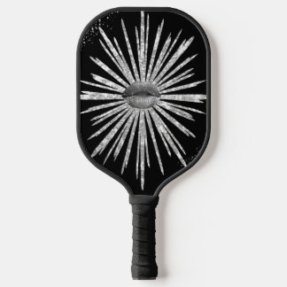 silver lips and black design Pickleball Paddle
